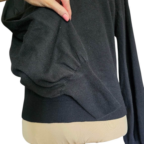 Express Soft Black Long Sleeve Sweater With Back Cut Out - Medium - Picture 2 of 7